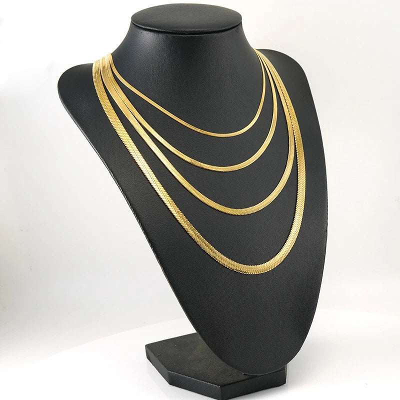 Collier ras du cou unisexe en chaîne serpent