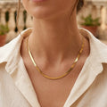 Collier ras du cou unisexe en chaîne serpent